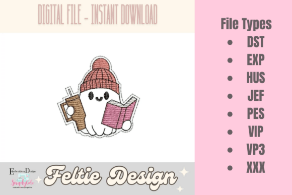 Beanie Cute Ghost ITH Feltie Design Review