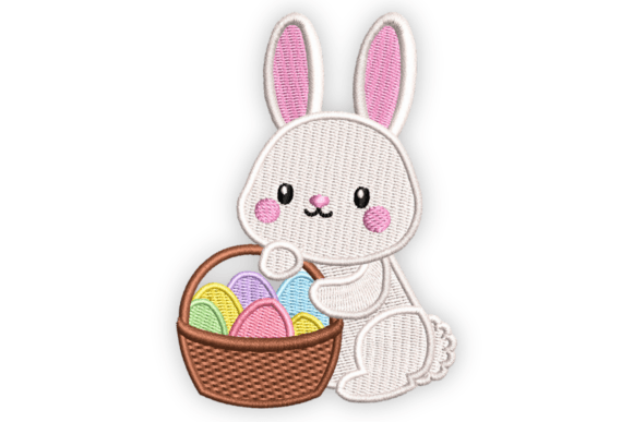 Bunny with Basket of Easter Eggs Embroidery Review