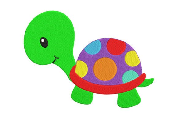 Cute Colorful Turtle Embroidery Review