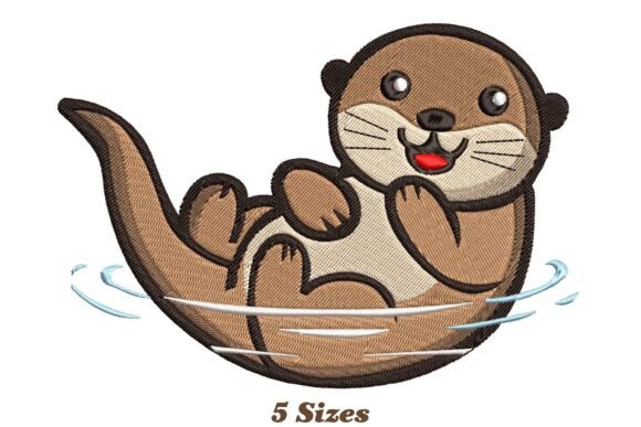 Cute Otter Embroidery Design Review