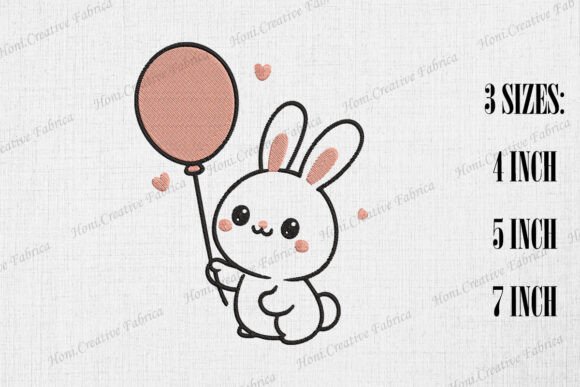 Cute Rabbit with Balloon Embroidery Review