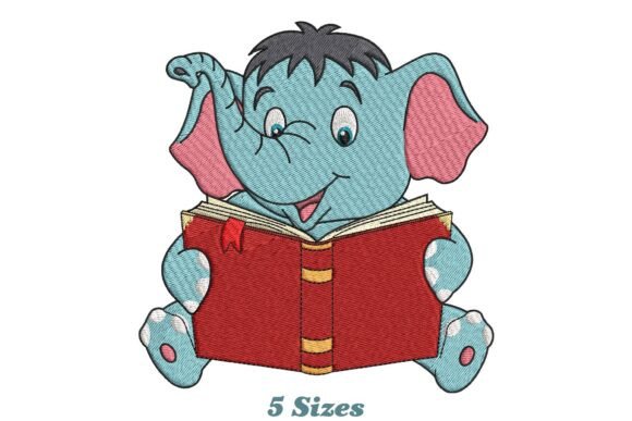 Elephant Reading Book Embroidery Review