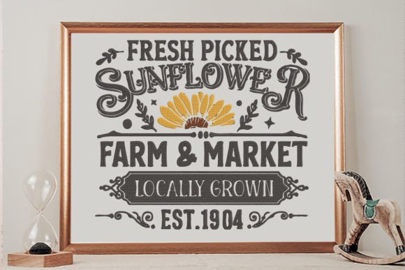 Locally Grown Sunflower Embroidery