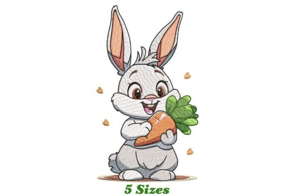 Rabbit Eating Carrot Embroidery Review