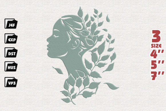 Woman with Leaves Embroidery Review